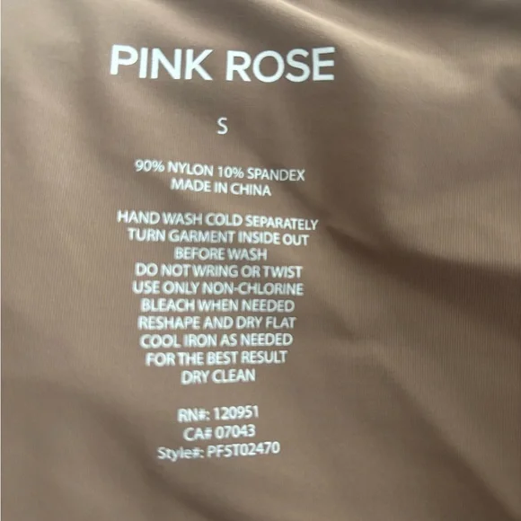 Pink Rose Long Sleeve Square Neck Tops - Black and Tan - Picture 4 of 4
